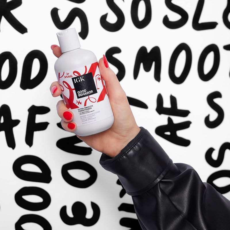 IGK GOOD BEHAVIOR Ultra Smooth Conditioner | Frizz Control + Hydrates + Shine | Vegan + Cruelty Free | - Image 2