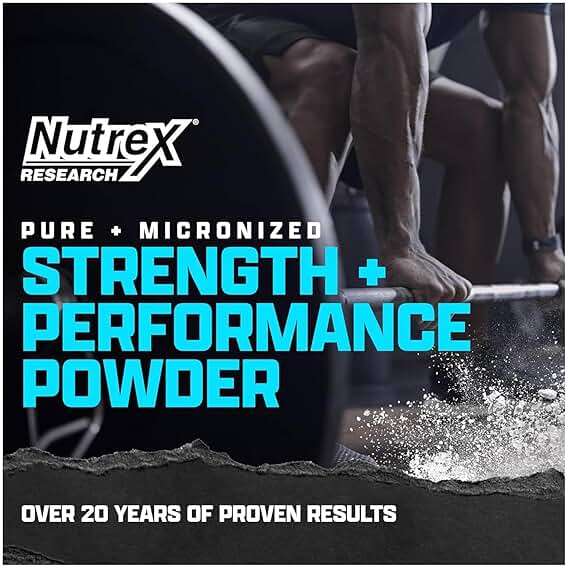 Nutrex Research Micronized Creatine Monohydrate Powder - 200 Servings (1KG) Pure, Unflavored Creatine Monohydrate Supplement for Muscle Gain, Strength and Performance, 5G Per Serv (2.2lbs) - Image 4