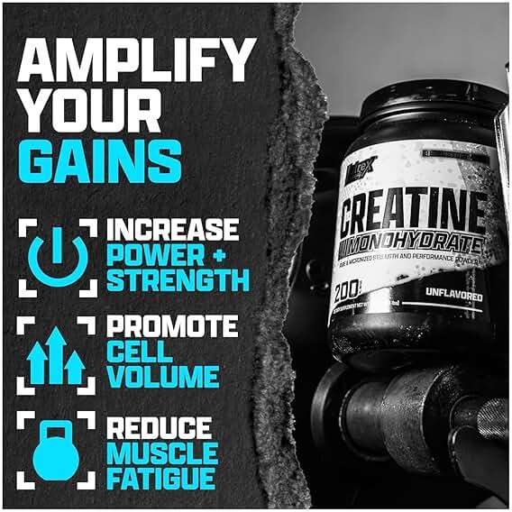Nutrex Research Micronized Creatine Monohydrate Powder - 200 Servings (1KG) Pure, Unflavored Creatine Monohydrate Supplement for Muscle Gain, Strength and Performance, 5G Per Serv (2.2lbs) - Image 5