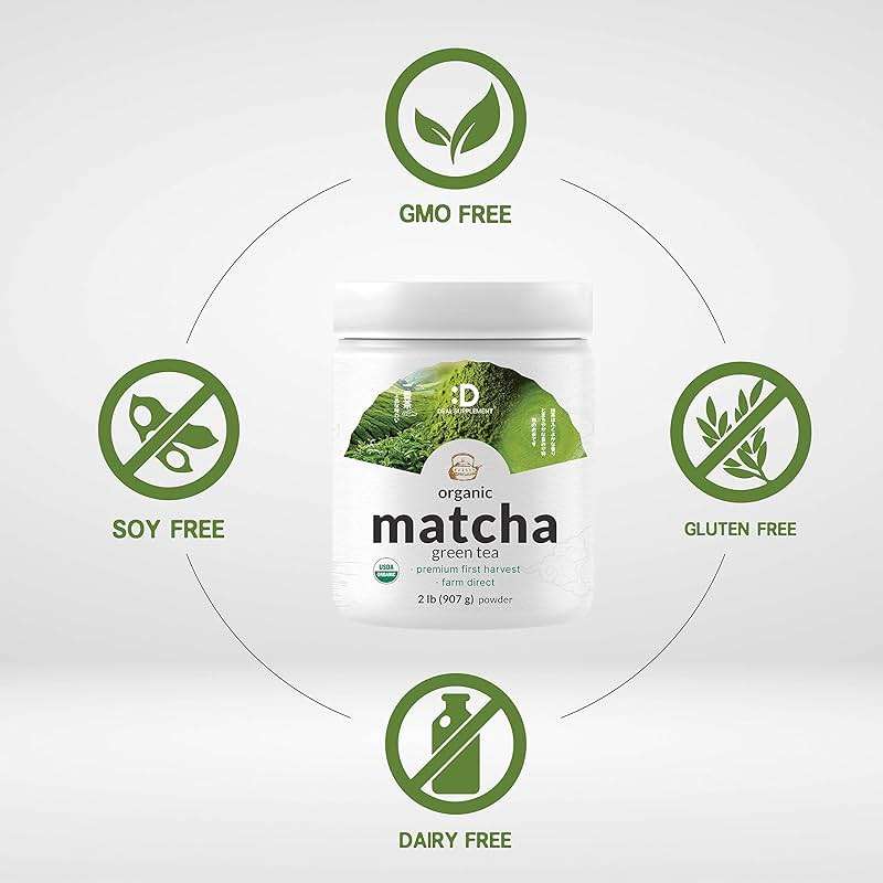 Organic Matcha Green Tea Powder, 2 lb (907g) | First Harvest, Culinary Grade | Japanese Sourced Cafe Mix | Zero Sugar, Keto Friendly, Non-GMO, Vegetarian - Image 5