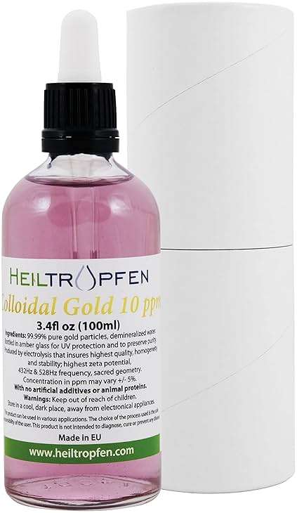 Colloidal Gold | 10 ppm | 3.4 Fl Oz - 100 ml | Third-Party Tested | Heiltropfen® - Image 2