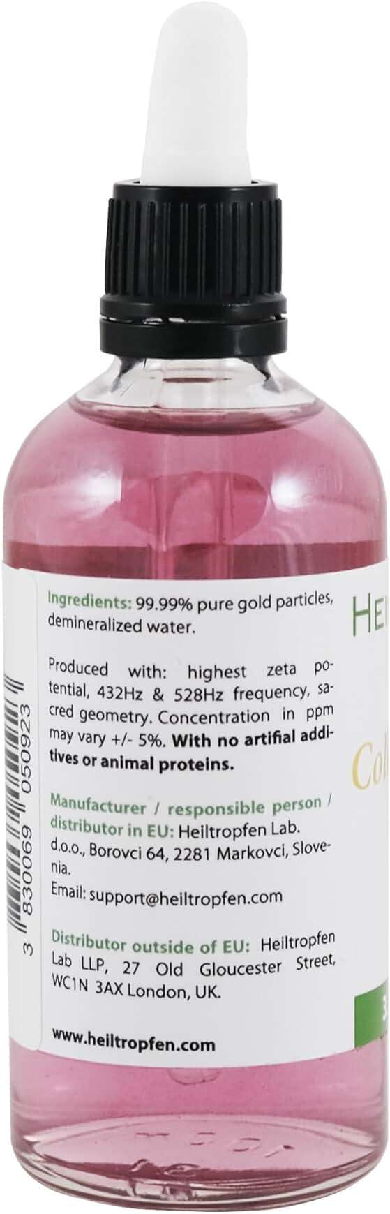 Colloidal Gold | 10 ppm | 3.4 Fl Oz - 100 ml | Third-Party Tested | Heiltropfen® - Image 3