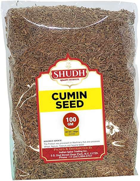 SHUDH CUMIN SEED 3.5 Oz Bag (100gm) | Jeera Whole Indian Spice ~ All Natural | Vegan | Gluten Friendly | NON-GMO | Indian Origin - Image 1