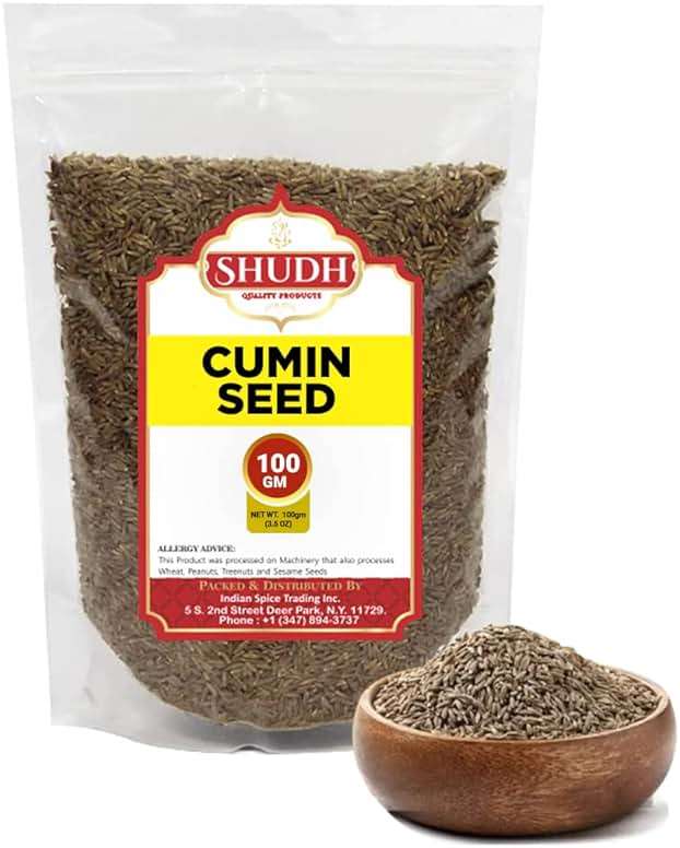 SHUDH CUMIN SEED 3.5 Oz Bag (100gm) | Jeera Whole Indian Spice ~ All Natural | Vegan | Gluten Friendly | NON-GMO | Indian Origin - Image 3