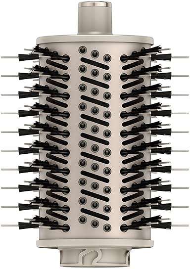 Shark FlexStyle Round Hot Air Brush Attachment for Blow Dryers, Hair Styling Tool for Straight, Wavy, Curly, and Coily Hair, Stone - Image 1