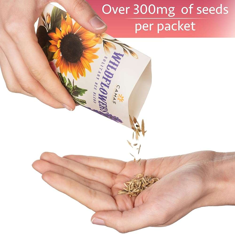 Camas- Pollinator Wildflower Seed Packets - (20) Party Favors to Attract Bees, Butterflies, and Hummingbirds to Your Plant and Flower Garden-Annual Wildflower Mix - Image 3