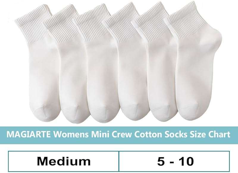 MAGIARTE Womens Mini Crew Ankle Socks Athletic Casual Cotton Socks for Women - Image 6