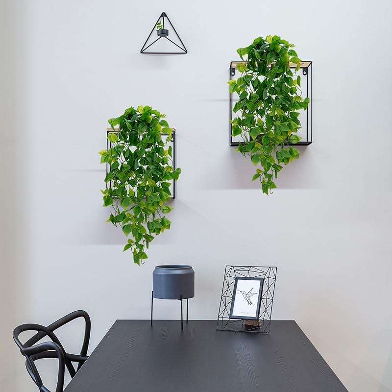 BLEUM CADE Fake Hanging Plants, 2pcs Artificial Hanging Plant, Faux Pothos Vines Greenery for Wall Home Living Room Office Indoor Outdoor Decor (No Baskets) - Image 7
