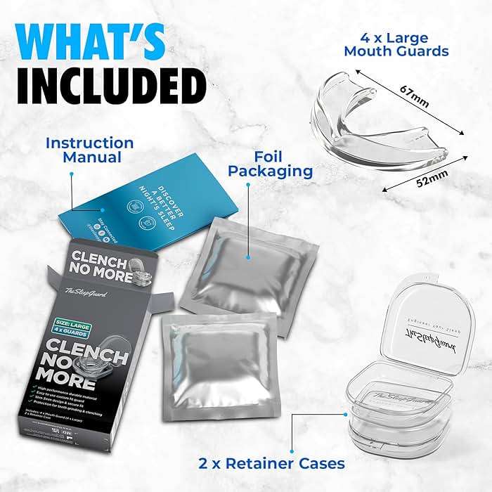 TheSleepGuard Mouth Guard for Clenching Teeth at Night [Pack of 4, Large Size - Men] – Custom Night Guards for Teeth Grinding – Nighttime Protection During Sleep for Adults - Image 2