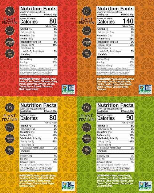 Mina Moroccan Lentils, Chickpeas, White Beans & Harira - Healthy Snacks Variety Pack of 8 (10 oz), Lentils Ready to Eat, Vegan Protein, Gluten-Free Instant Food, Microwave Meals, Non-GMO, Kosher - Image 2