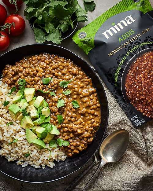 Mina Moroccan Lentils, Chickpeas, White Beans & Harira - Healthy Snacks Variety Pack of 8 (10 oz), Lentils Ready to Eat, Vegan Protein, Gluten-Free Instant Food, Microwave Meals, Non-GMO, Kosher - Image 4