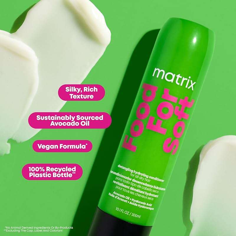 MATRIX Food For Soft Hydrating Conditioner For Dry and Brittle Hair - Moisturizes, Softens & Smooths, With Avocado Oil & Hyaluronic Acid, Vegan, For All Hair Types - Image 4