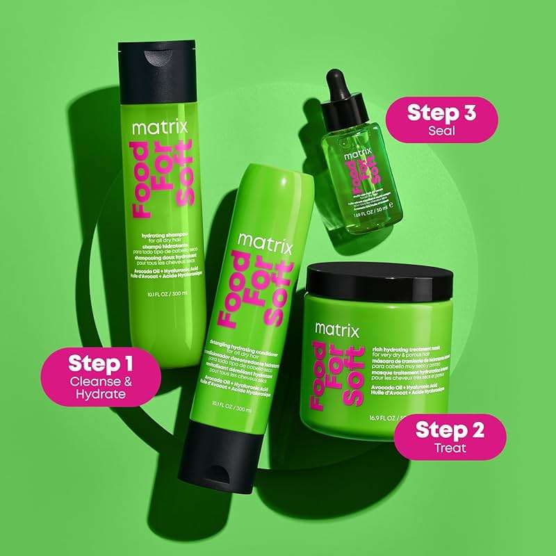 MATRIX Food For Soft Shampoo For Dry and Brittle Hair - Moisturizes and Hydrates, Softens and Smooths, With Avocado Oil & Hyaluronic Acid, Vegan, For All Hair Types - Image 7