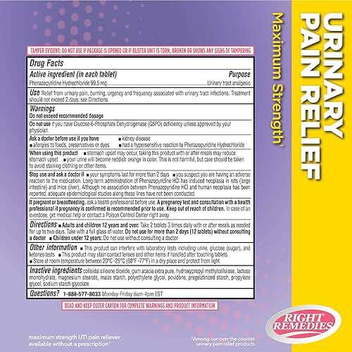 RIGHT REMEDIES Urinary Pain Relief Phenazopyridine HCl 99.5mg Tablets | Maximum Strength OTC for Fast Relief of UTI Pain, Burning and Bladder discomfort (72 Count) - Image 2