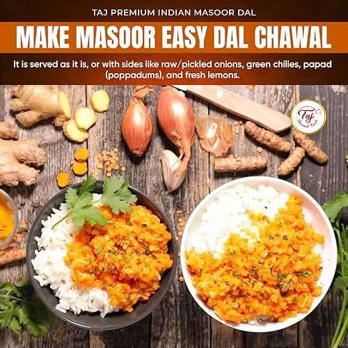 TAJ Premium Indian Masoor Dal, Red Lentils (4-Pounds) - Image 7
