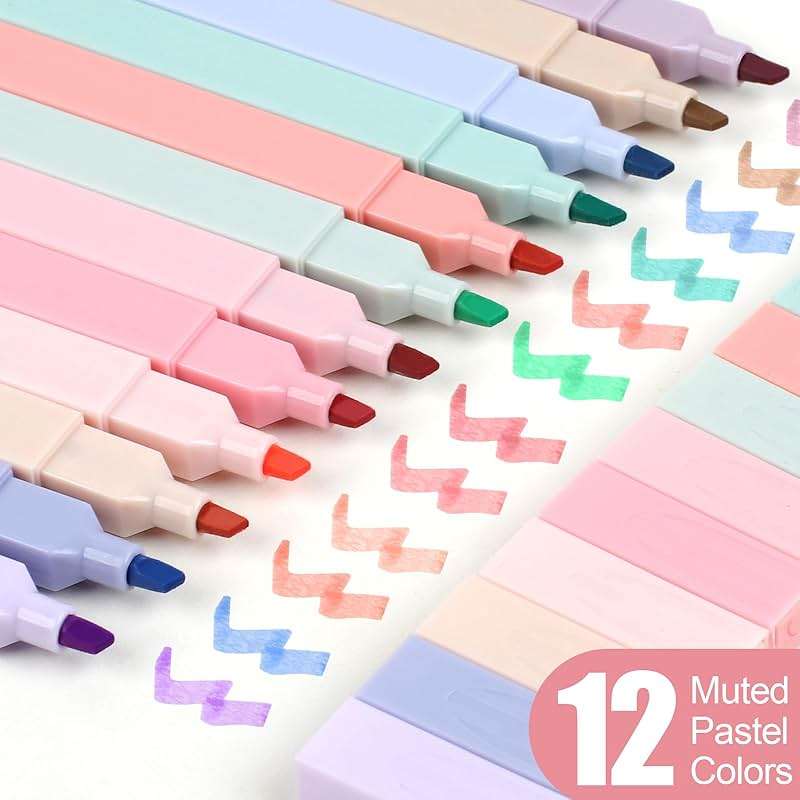 Utron 12pcs Bible Highlighters, Pastel Highlighter Set, No Bleed Bible Highlighters (12 Color) - Image 2