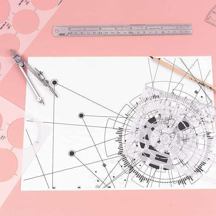 Tamaki Circle Template Circle Round Stencil Templates for Drafting for Office and School Building Formwork Drawings Templates, Large and Small Size, 3 Pack - Image 7