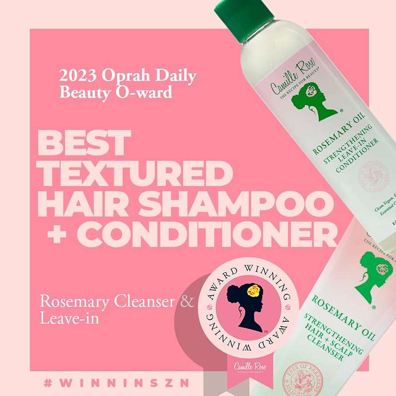 Camille Rose Shampoo, Rosemary Oil Strengthening Hair + Scalp – Helps Remove Build Up from Hair Products, Supports the Look of Thicker, Stronger Growth, 12 Oz - Image 2