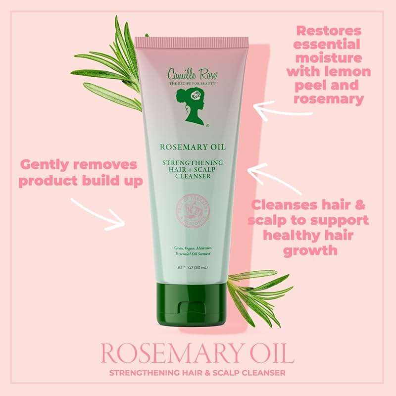 Camille Rose Shampoo, Rosemary Oil Strengthening Hair + Scalp – Helps Remove Build Up from Hair Products, Supports the Look of Thicker, Stronger Growth, 12 Oz - Image 4