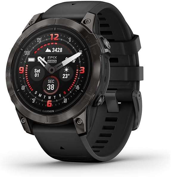 Garmin epix Pro (Gen 2) Sapphire Edition, 47mm, High Performance Smartwatch, Advanced Training Technology, Built-in Flashlight, Black - Image 1
