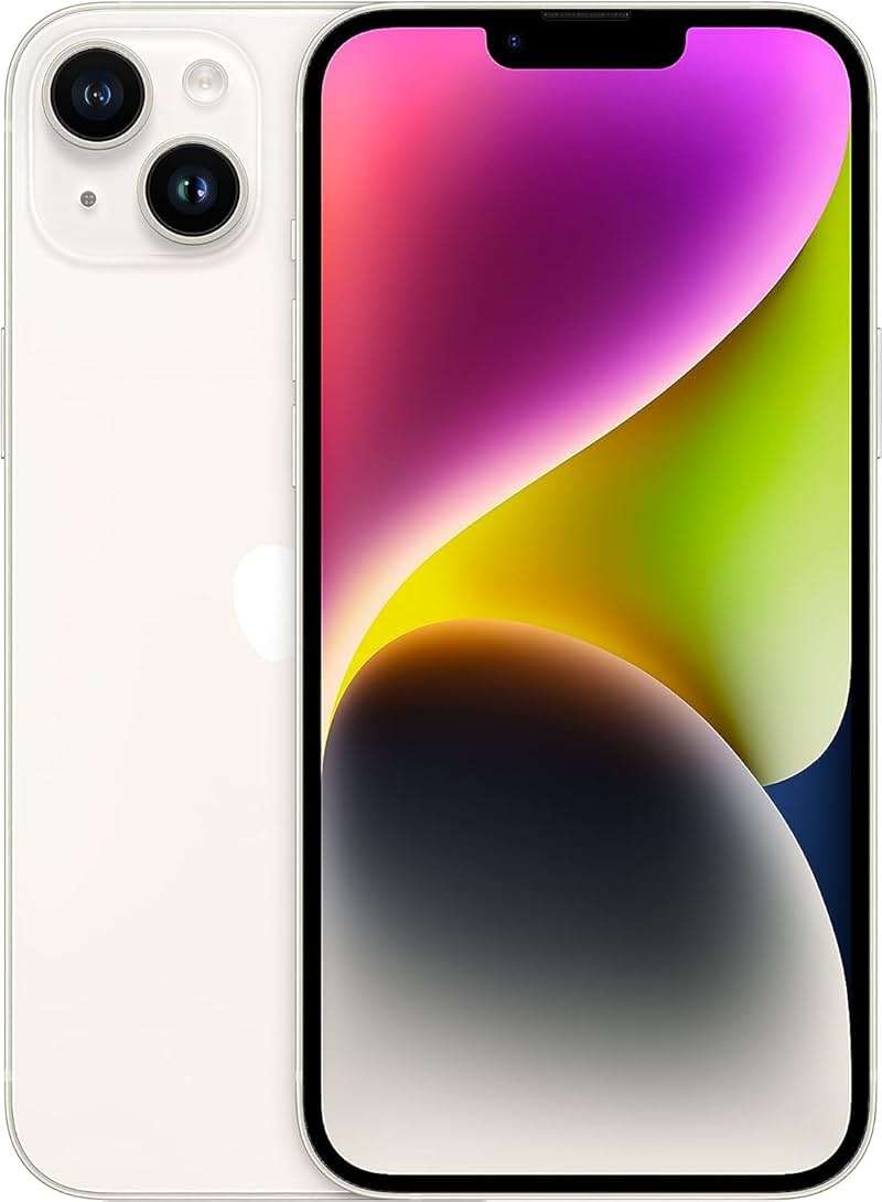 Apple iPhone 14 Plus, 128GB, Starlight for Unlocked (Renewed Premium) - Image 1