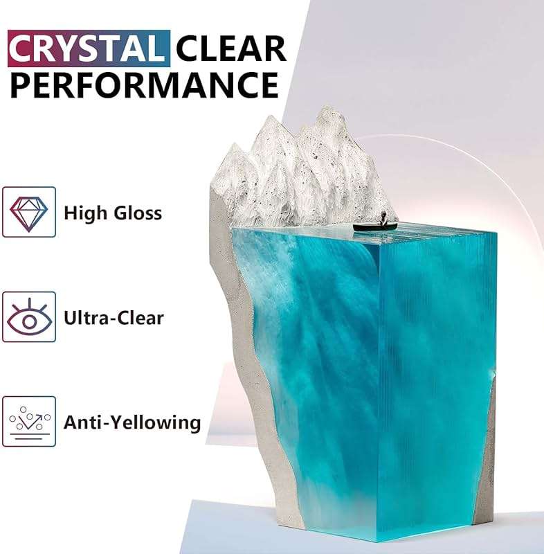 Epoxy Resin 2 Gallon Kit, Crystal Clear Epoxy Resin High Gloss, Easy Mix 1:1 Bubbles Free Art Resin for Coating and Casting, Countertop, Table Top, River Tables, Jewelry, Craft DIY, Molds - Image 4