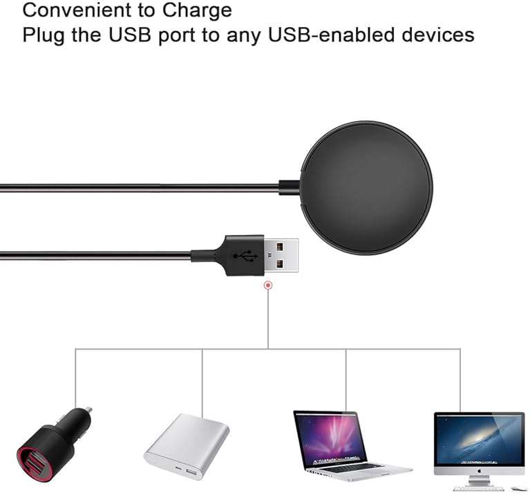 2 Pack Compatible with Samsung Watch Charger,Galaxy Watch7/6/5/4 Charger Cable Dock USB Replacement for Samsung Galaxy Watch 7/6/6 Classic/5/5 Pro/4/4 Classic/3/Active 2/Active - Image 5