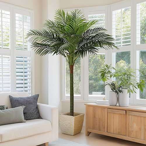 FLOWORLD Palm Tree Artificial Tropical Plant 6FT Tall Faux Plants Indoor Fake Floor Plants Decorative Palm Tree House Large Office Plant Artificial Palm Trees for Home Decor… - Image 1