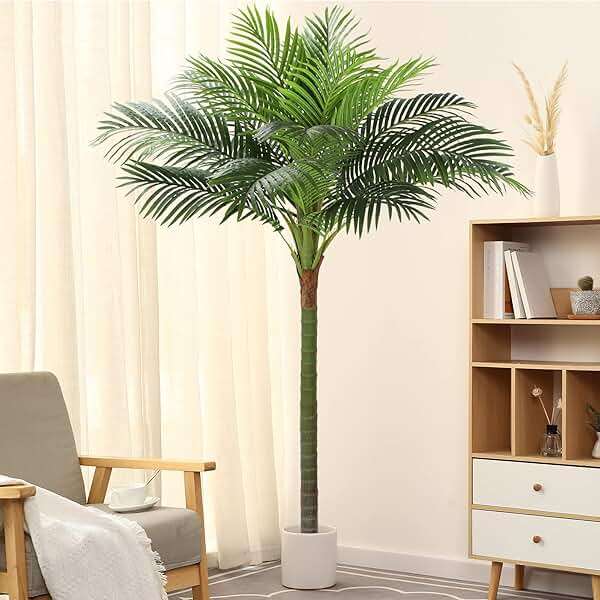 FLOWORLD Palm Tree Artificial Tropical Plant 6FT Tall Faux Plants Indoor Fake Floor Plants Decorative Palm Tree House Large Office Plant Artificial Palm Trees for Home Decor… - Image 5