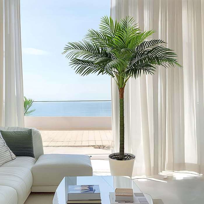 FLOWORLD Palm Tree Artificial Tropical Plant 6FT Tall Faux Plants Indoor Fake Floor Plants Decorative Palm Tree House Large Office Plant Artificial Palm Trees for Home Decor… - Image 8