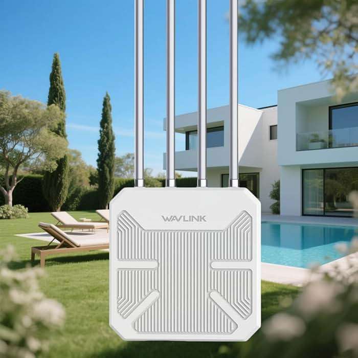 2026 AX1800 WiFi 6 Outdoor WiFi Extender, WAVLINK Long Range WiFi Extender with PoE, Work with Starlink, IP67 Waterproof, Supports Extender/AP/Repeater/Mesh Mode for Farm, RV - Image 1