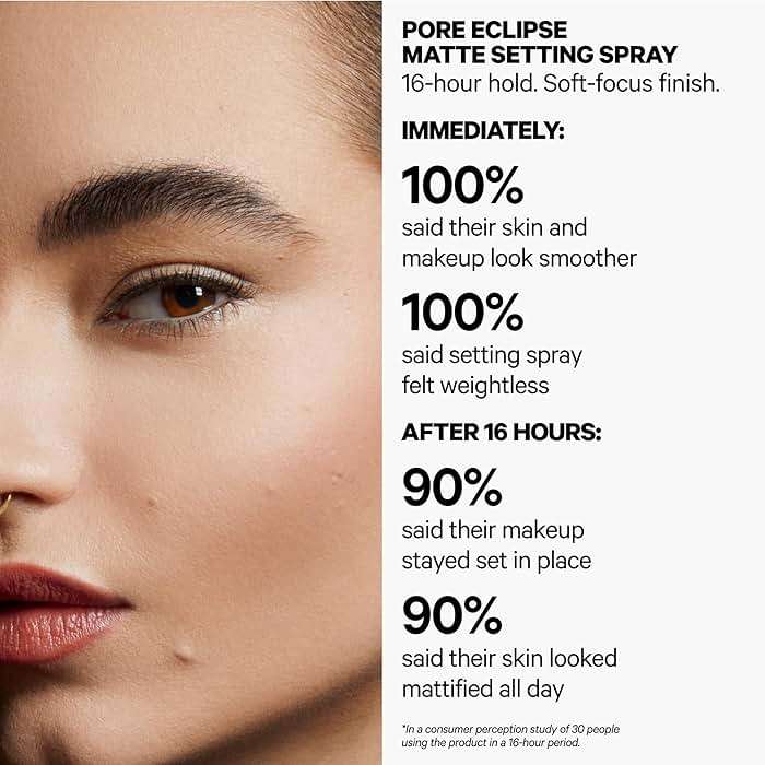 Milk Makeup Pore Eclipse Matte Setting Spray – Blurs Pores, Controls Shine + Sets Makeup for Up to 16 Hours – Long-Lasting, Oil + Alcohol-Free Facial Mist for a Soft, Matte Finish - Image 2