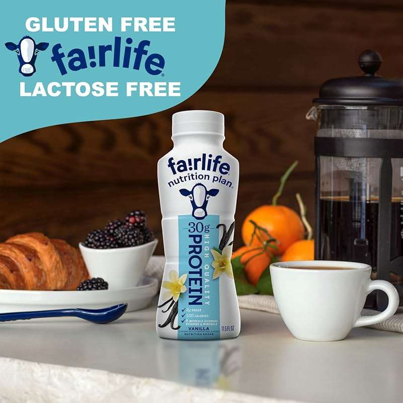 Fairlife Nutrition Protein Shakes - Pack of 12 | 30g Protein, Low Sugar, Lactose-Free | Delicious Vanilla, Chocolate, Salted Caramel, and Strawberry Flavors 11.5 fl., oz. (In KozyHome Packaging) (Vanilla) - Image 6