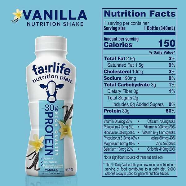 Kozy Home Fairlife Nutrition Protein Shakes-Pack of 12|30g Protein,Low Sugar,Lactose-Free Delicious Vanilla,Chocolate,Salted Caramel,and Strawberry Flavors 11.5 fl.,oz.(Chocolate/Vanilla) - Image 2
