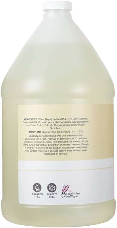Ginger Lily Farms Club & Fitness Moisturizing Shampoo for All Hair Types, 100% Vegan & Cruelty-Free, Fragrance Free, 1 Gallon (128 fl oz) Refill - Image 3