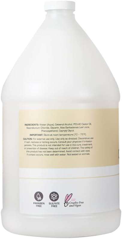 Ginger Lily Farms Club & Fitness Moisturizing Conditioner for Dry Hair, 100% Vegan & Cruelty-Free, Fragrance Free, 1 Gallon (128 fl oz) Refill - Image 3