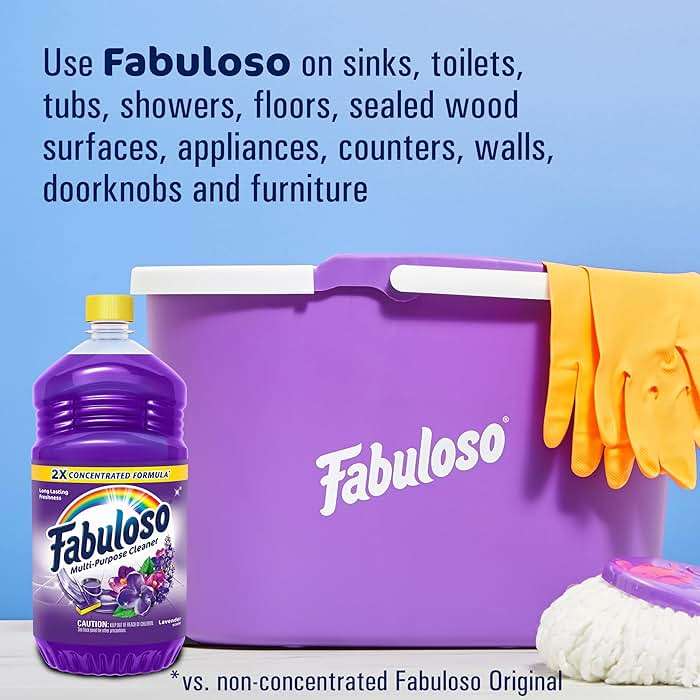 Fabuloso Multi-Purpose Cleaner & Floor Cleaner, 2X Concentrated, Lavender Scent, 56 fluid ounces - Image 7