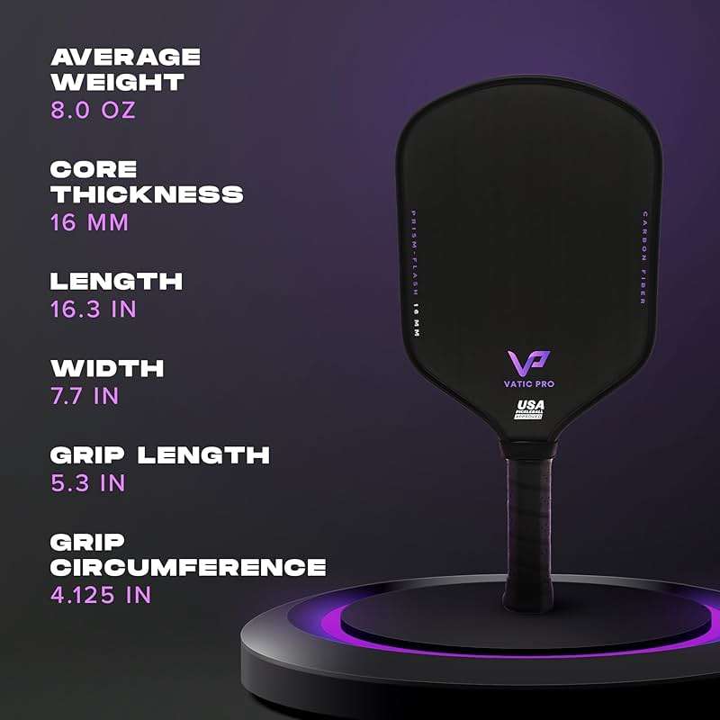Vatic Pro Prism Carbon Fiber 16mm - Foam Injected Walls - Includes Paddle Cover - Image 2