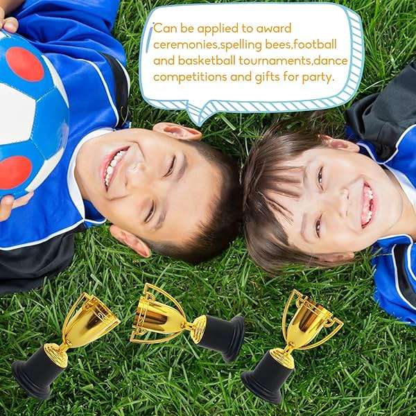 24 Pack Mini Trophies for Kids Awards,Plastic Gold Award Trophy Cups,Golden Award Trophy Cups Set,Gold Participation Trophys Cup for Party Favors,Rewards,Props,Sports,Competitions(4 in) - Image 6