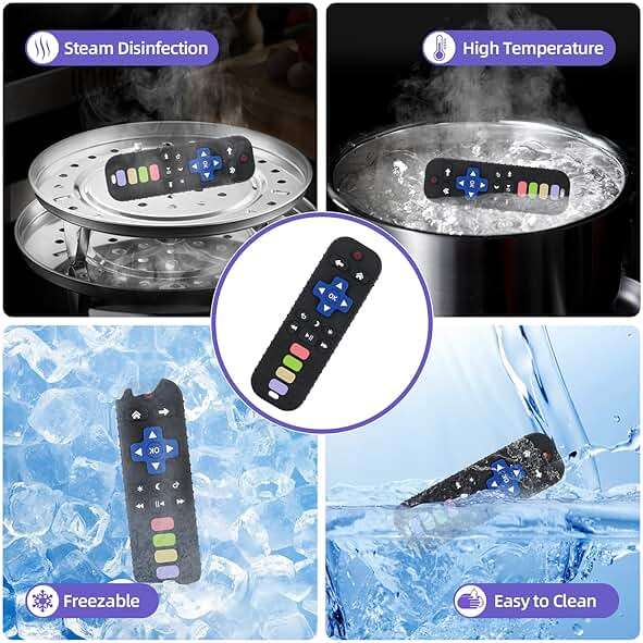 Chuya Baby Teether Toy Chew Toys for Babies 3-24 Months TV Remote Control Shape Teething Relief for Infants (Black) - Image 5