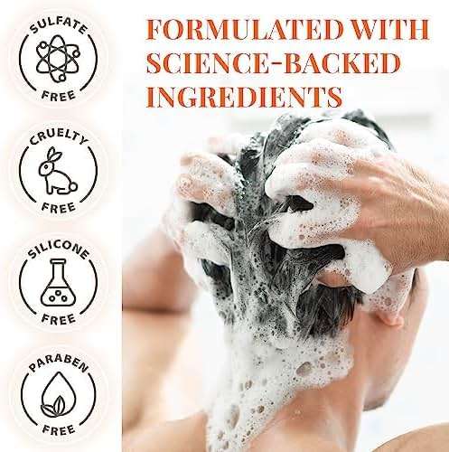 Biotin Hair Growth Shampoo and Conditioner Set for Men and Women - Thickening Treatment for Thinning Hair - Natural and Vegan DHT Blocker for Hair Loss - Caffeine, Saw Palmetto, Niacin, Argan Oil - Image 5