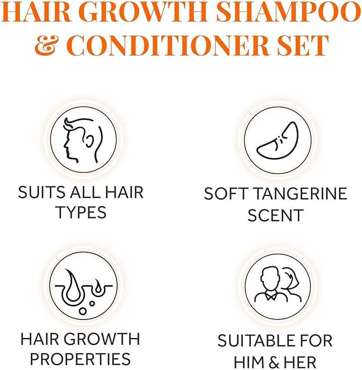 Biotin Hair Growth Shampoo and Conditioner Set for Men and Women - Thickening Treatment for Thinning Hair - Natural and Vegan DHT Blocker for Hair Loss - Caffeine, Saw Palmetto, Niacin, Argan Oil - Image 6