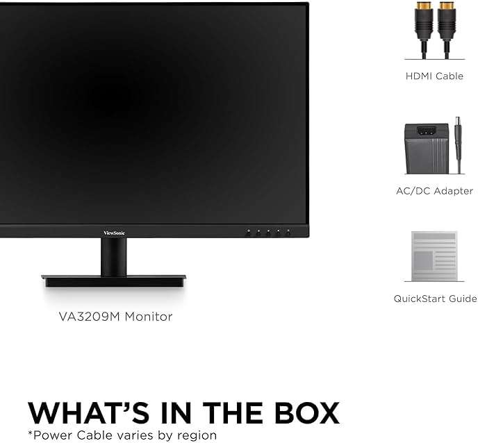 ViewSonic 32 Inch FHD 1080p IPS Computer Monitor, 75Hz Frameless Desktop Monitor with Built-in Speakers, Flicker-Free, Front Controls, HDMI and VGA for Home Office Productivity - Image 6