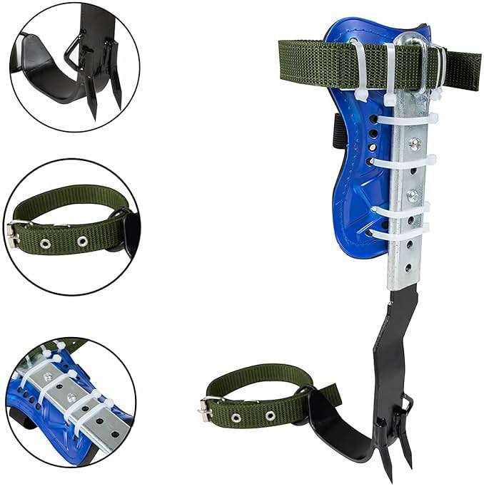 RANLOVE Tree Climbing Spikes Set, Adjustable 304 Stainless Steel Spikes with Non-Slip Pedals, 2-Gear Design - Image 4