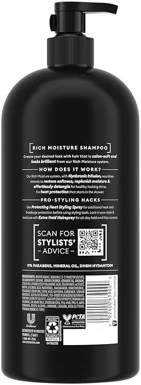 TRESemmé Rich Moisture Hydrating Shampoo with Pump 4 Count for Dry Hair Formulated With Pro Style Technology 39 Fl Oz - Image 2