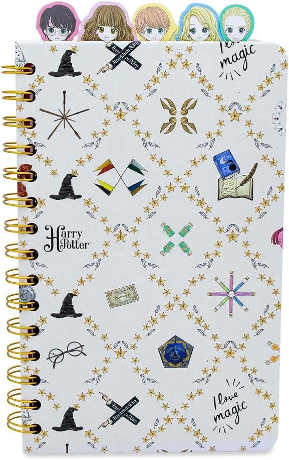 Harry Potter Chibi Hogwarts 75-Page Spiral Notebook | Sketchbook Journal Diary | 8 x 5 Inches - Image 1