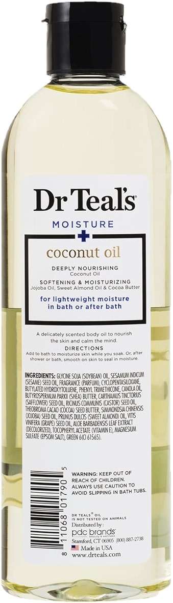 Dr. Teals Bath & Body Oil Variety Gift Set (2 Pack, 8.8oz Ea.) - Ultra Rich Shea Butter & Nourishing Coconut Oil - Essential Oils Hydrate Skin & Alleviate Daily Stress - At Home Spa Kit - Image 3