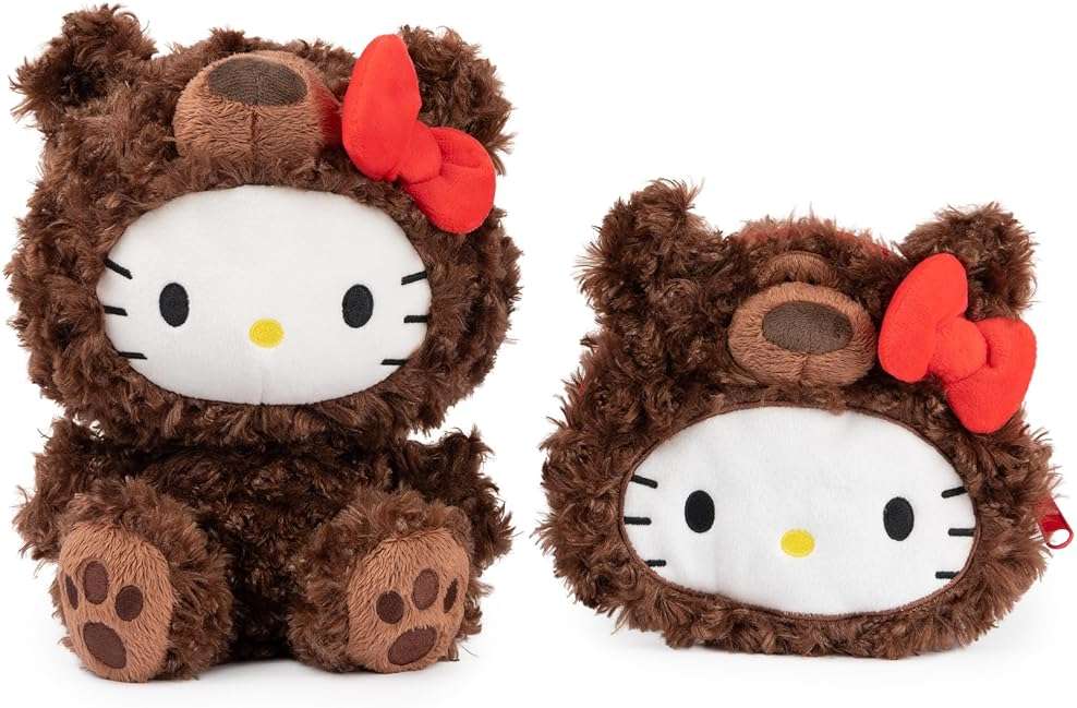 GUND Sanrio Hello Kitty Philbin Teddy Bear Plush Toy, Premium Stuffed Animal for Ages 1 and Up, Brown, 10” - Image 7