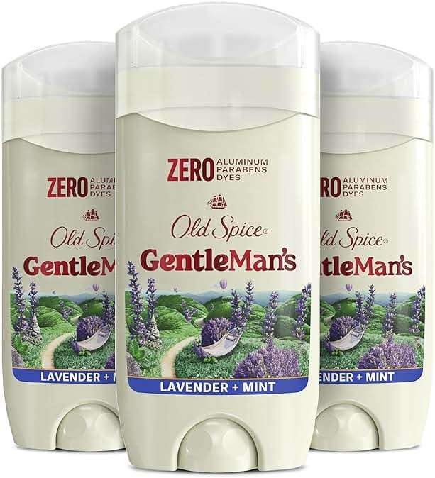 Old Spice GentleMan's Aluminum Free Dry Feel Deodorant for Men, 24/7 Lasting Freshness, Gentle on Skin with Skin Conditioners, Lavender + Mint Scent, 3.0 oz (Pack of 3) - Image 1