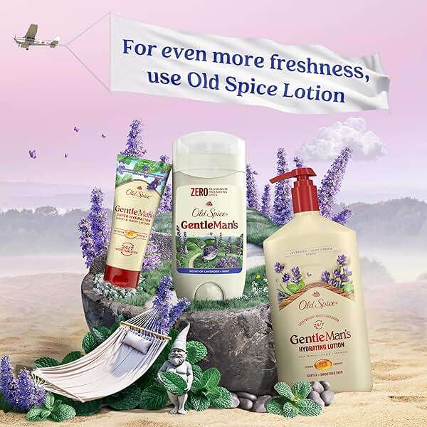 Old Spice GentleMan's Aluminum Free Dry Feel Deodorant for Men, 24/7 Lasting Freshness, Gentle on Skin with Skin Conditioners, Lavender + Mint Scent, 3.0 oz (Pack of 3) - Image 8